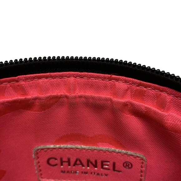 Auth CHANEL Cambon Line Medium Pochette A25178 Black Leather Shoulder Bag - Picture 15 of 16